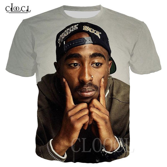Summer 2Pac Tupac Hip Hop T-shirt 3D Print Tupac Amaru Shakur Rock